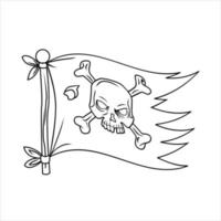 bandeira pirata ilustração em branco fundo vetor
