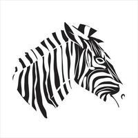 zebra cabeça tatuagem ilustração vetor
