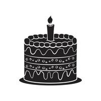 aniversário bolo Preto ilustração símbolo vetor