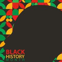 postagens de mídia social do mês da história negra. comemorando o mês da história negra. vetor