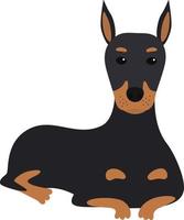 cachorro doberman ilustração vetor