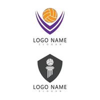 voleio bola logotipo vetor e símbolo Projeto modelo