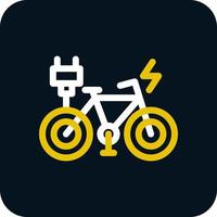 elétrico bicicleta vetor ícone Projeto