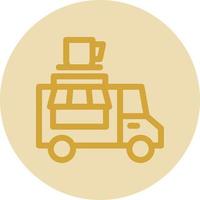 design de ícone de vetor de caminhão de café