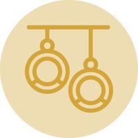 design de ícone de vetor de anéis de ginástica