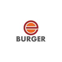 carta e hamburguer forma simples geométrico logotipo vetor