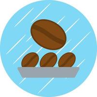 design de ícone vetorial de grãos de café vetor