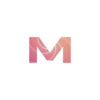 vetor inicial carta m logotipo para o negócio ou meios de comunicação companhia