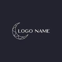 vetor criativo crescente lua logotipo Projeto conceito