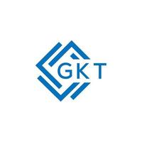 gkt carta logotipo Projeto em branco fundo. gkt criativo círculo carta logotipo conceito. gkt carta Projeto. vetor