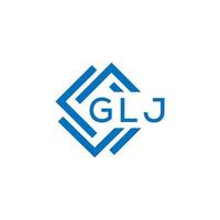 glj carta logotipo Projeto em branco fundo. glj criativo círculo carta logotipo conceito. glj carta Projeto. vetor