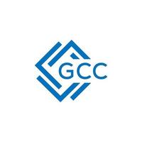 gcc criativo círculo carta logotipo conceito. gcc carta design.gcc carta logotipo Projeto em branco fundo. gcc criativo círculo carta logotipo conceito. gcc carta Projeto. vetor