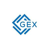 gex carta logotipo Projeto em branco fundo. gex criativo círculo carta logotipo conceito. gex carta Projeto. vetor