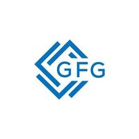 gfg carta logotipo Projeto em branco fundo. gfg criativo círculo carta logotipo conceito. gfg carta Projeto. vetor
