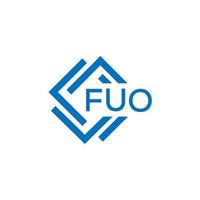 fuo carta logotipo Projeto em branco fundo. fuo criativo círculo carta logotipo conceito. fuo carta Projeto. vetor