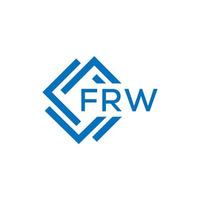 frw carta logotipo Projeto em branco fundo. frw criativo círculo carta logotipo conceito. frw carta Projeto. vetor