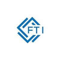 fti carta logotipo Projeto em branco fundo. fti criativo círculo carta logotipo conceito. fti carta Projeto. vetor