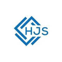 hjs carta logotipo Projeto em branco fundo. hjs criativo círculo carta logotipo conceito. hjs carta Projeto. vetor