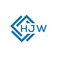 hjw carta logotipo Projeto em branco fundo. hjw criativo círculo carta logotipo conceito. hjw carta Projeto. vetor