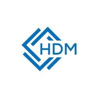 hdm carta logotipo Projeto em branco fundo. hdm criativo círculo carta logotipo conceito. hdm carta Projeto. vetor