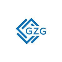 gzg carta logotipo Projeto em branco fundo. gzg criativo círculo carta logotipo conceito. gzg carta Projeto. vetor