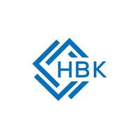 hbk carta logotipo Projeto em branco fundo. hbk criativo círculo carta logotipo conceito. hbk carta Projeto. vetor