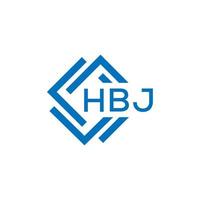 hbj carta design.hbj carta logotipo Projeto em branco fundo. hbj criativo círculo carta logotipo conceito. hbj carta Projeto. vetor