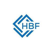 hbf carta logotipo Projeto em branco fundo. hbf criativo círculo carta logotipo conceito. hbf carta Projeto. vetor