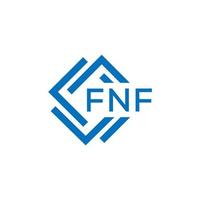 fnf carta logotipo Projeto em branco fundo. fnf criativo círculo carta logotipo conceito. fnf carta Projeto. vetor