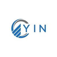 yin plano contabilidade logotipo Projeto em branco fundo. yin criativo iniciais crescimento gráfico carta logotipo conceito. yin o negócio finança logotipo Projeto. vetor