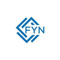 fyn carta logotipo Projeto em branco fundo. fyn criativo círculo carta logotipo conceito. fyn carta Projeto. vetor