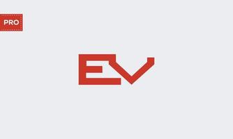 letras do alfabeto iniciais monograma logotipo ev, ve, e e v vetor
