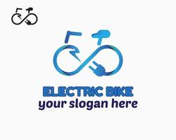 elétrico bicicleta logotipo Projeto modelo vetor