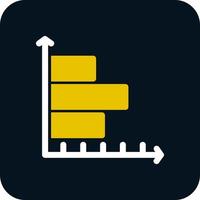 design de ícone de vetor de gráfico de barras horizontais
