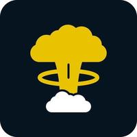 design de ícone de vetor de explosão nuclear