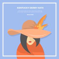 Ilustração em vetor plana Kentucky Derby Hat
