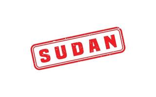 Sudão carimbo borracha com grunge estilo em branco fundo vetor