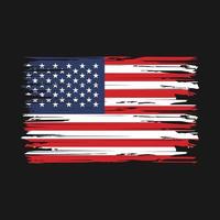 pinceladas de bandeira americana vetor