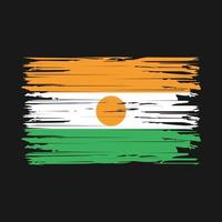 pinceladas de bandeira do niger vetor