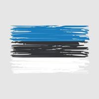 pinceladas de bandeira da estônia vetor