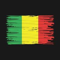 pinceladas de bandeira do mali vetor