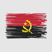 pinceladas de bandeira de angola vetor