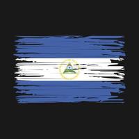 pinceladas de bandeira da nicarágua vetor