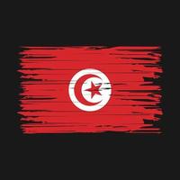 pinceladas de bandeira da tunísia vetor