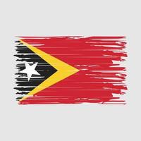 pinceladas de bandeira de timor leste vetor