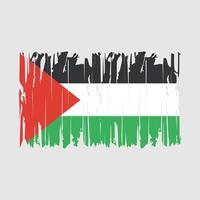 ilustração vetorial de pincel de bandeira da palestina vetor