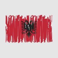 ilustração vetorial de pincel de bandeira da albânia vetor