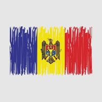 escova de bandeira da moldova vetor