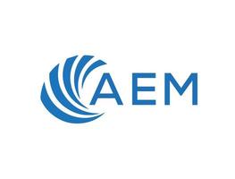 aem abstrato o negócio crescimento logotipo Projeto em branco fundo. aem criativo iniciais carta logotipo conceito. vetor