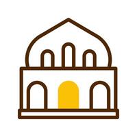 mesquita ícone duotônico Castanho amarelo estilo Ramadã ilustração vetor elemento e símbolo perfeito.